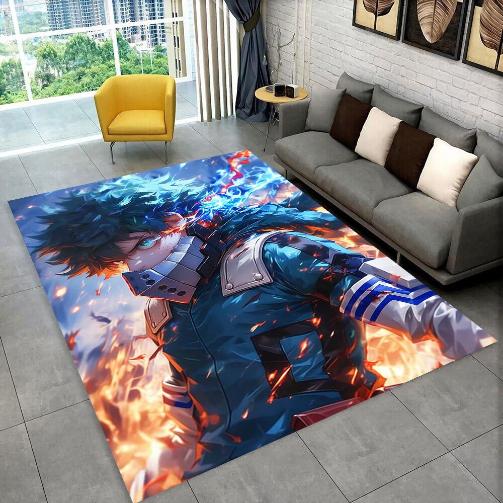 3D Cartoon My Hero Academia Deku Bakugou  Anime Carpet Rug for Living Room Bedroom Home Sofa Decoration,kids Non-slip Floor Mat