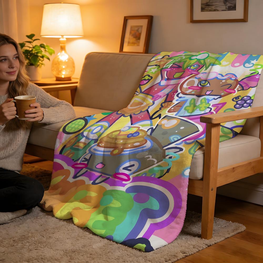 Throw High-Density Short Plush Blanket For Sofa Nap Air-Conditioned Room Soft Skin-Friendly D-DandyS Worlds