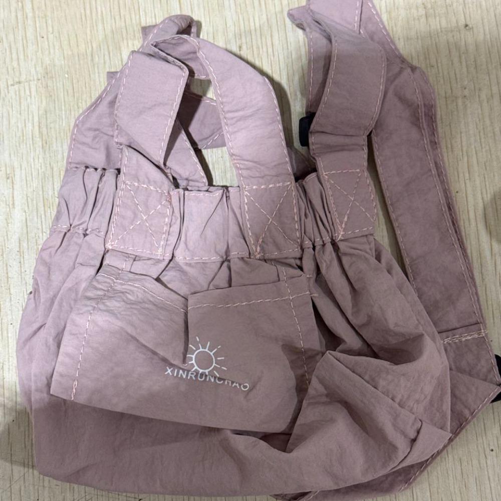 

Korean Style Nylon Shoulder Bag Small Dumpling Bag Sweet Canvas Messenger Bag Women рожевий