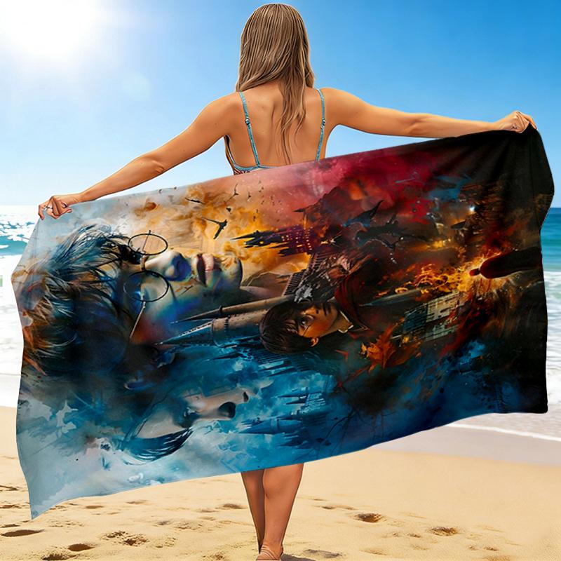 1Pc Magic Adventure Beach Towel, Quick Dry, Multi-Use for Beach Pool Gym Yoga Home Travel, Christmas, Halloween, Xmas Gift M929391
