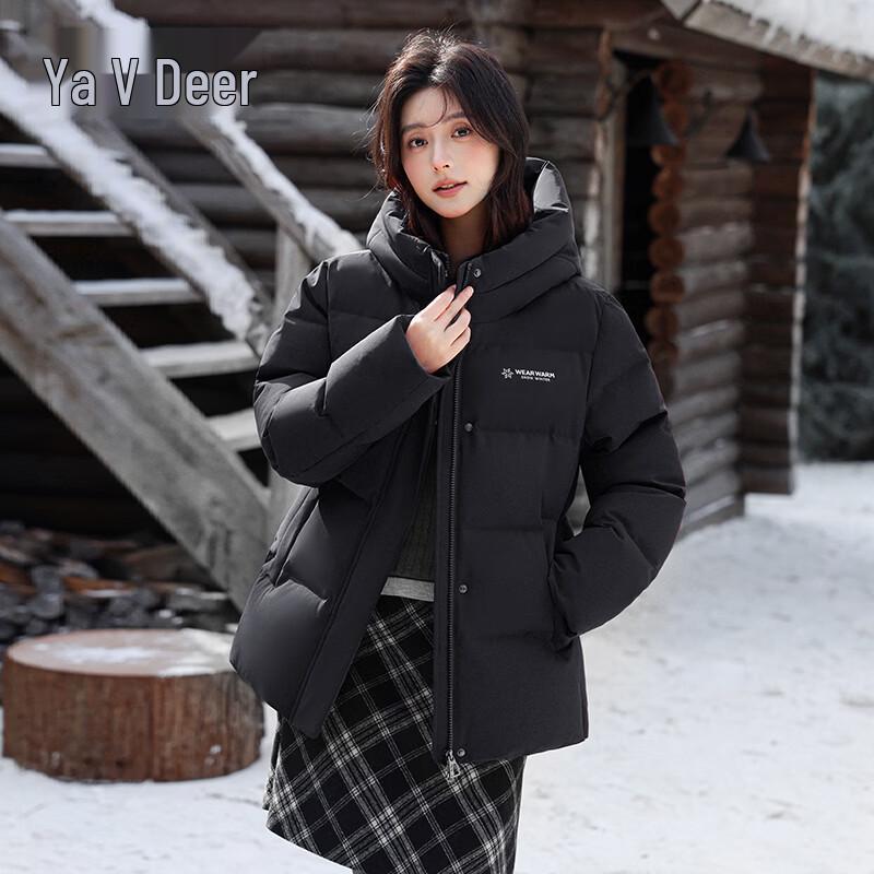 Yalu Women s Short Hooded Winter Down Jacket XL