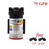 50/75/100/200GPD RO Diaphragm Booster Water Pump 24V DC Vacuum Water Filter Parts Increase Reverse Osmosis Water System Pressure