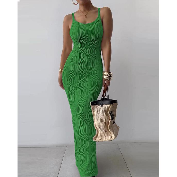 New Women'S Clothing Daily Temperament Elegant Casual Pure Desire Sexy Printed Jumpsuit Long Skirt Light Dress High-End Party Dress