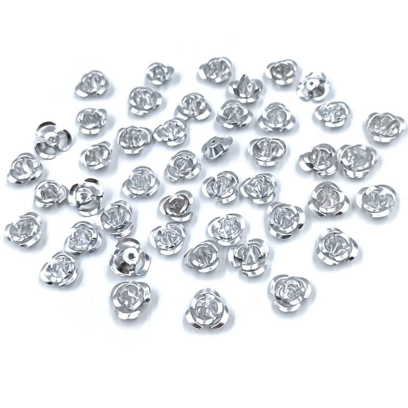 100/150/200 Stück Rosenblüten lose Perlen 8 10 12 mm Anhänger Großhandel DIY für Halskette Armband Schmuckherstellung