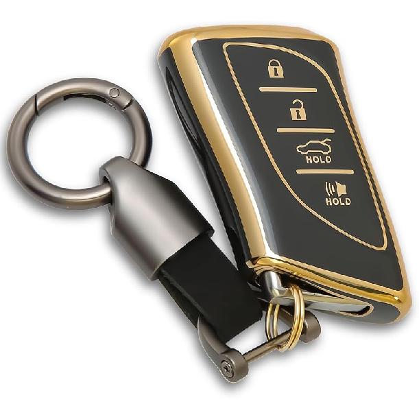 For Lexus Key Fob Cover Keychain KeyCase Compatible With 2018-2024 ES350 RX350H LC500H LS500H UX200 UX250H ES250 ES300H GX460 NX350 NX450