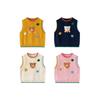 Kids Wool Vest Spring and Autumn Boys' Sweater Baby Sleeveless Pullover Girl Cartoon Bear XINGX Tops
