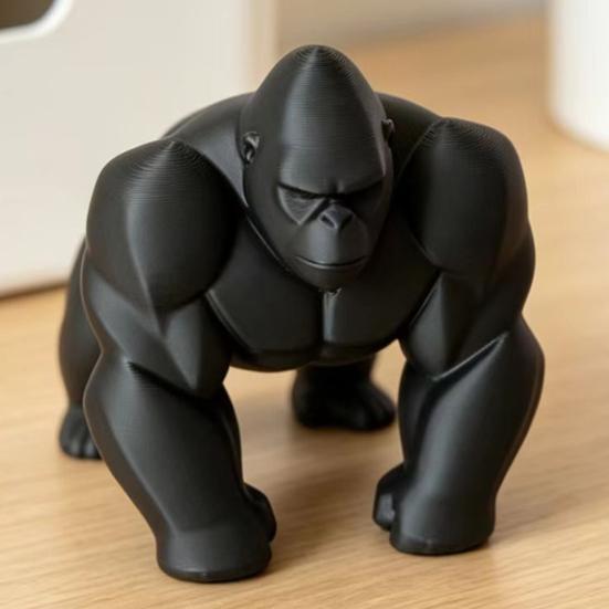 3D-gedruckte Gorilla-Skulptur Ornament Minimalistische Moderne Kunstfigur mit Detaillierter Textur Umweltfreundliche Dekoration für Wohnzimmer Büro Schreibtisch