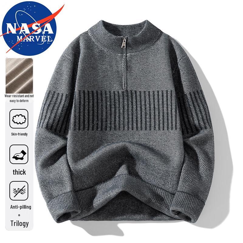 

NASA MARVEL Men s Casual Half-Zip Knit Sweater L