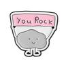 YOU ROCK Inspirational Cloud Brooch Zinc Alloy Lapel Badge Bag