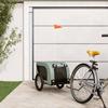 VidaXL Bicycle Trailer for Dog Grey and Black Oxford Fabric and Iron 94000