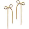 Statement Ribbon Fringe Waterfall Dangling Earrings Stainless Steel Long Chain Bow Dangle Drop Tassel Earrings for Women