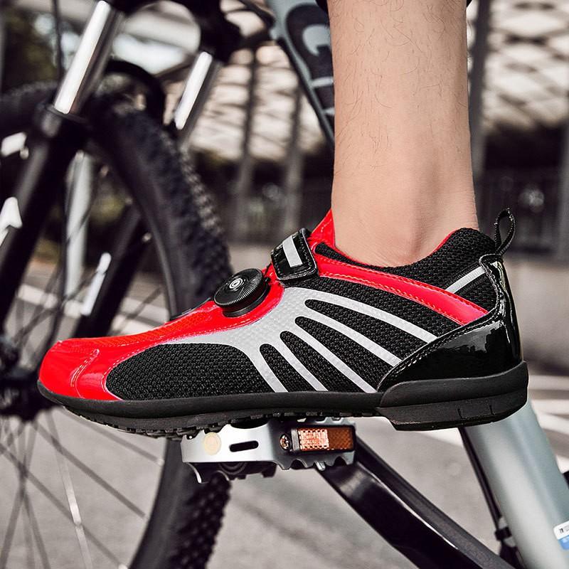 Unisex Stiff Sole Cycling Shoes Mountain Road Bike Non-Cleat Pedal Use Lightweight Breathable Ride Comfort