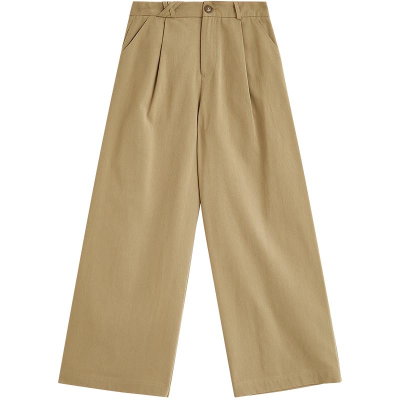 

INMAN Women s Cotton High-Waist Wide-Leg Pants 28