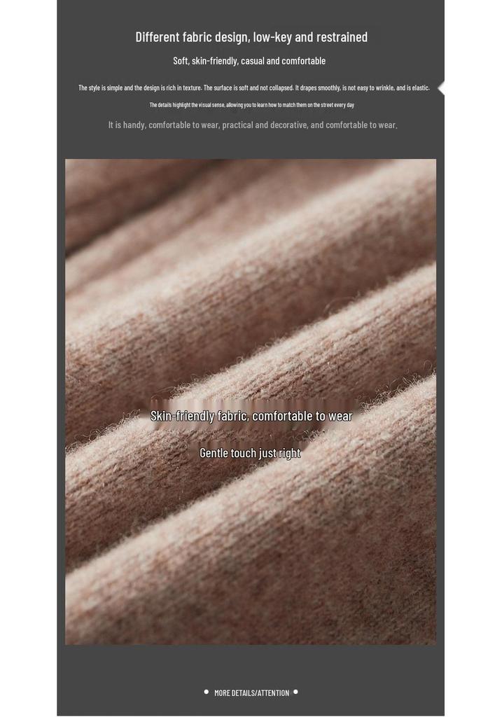 Men's Cashmere Trousers: Versatile, Four-Way Stretch, Trendy Loose Fit, Split Hem, Solid Color for Autumn and Winter.