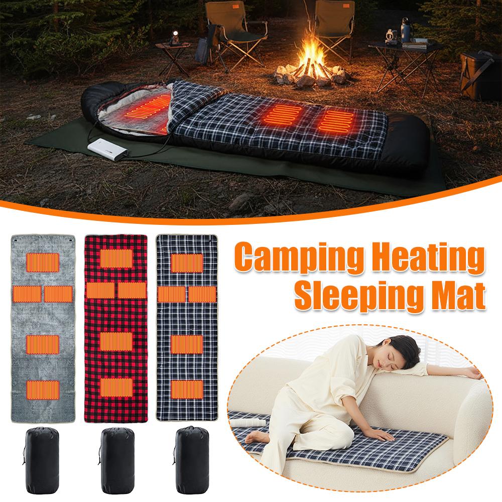 Camping USB Heating Sleeping Mat 3 Adjustable Temperature Camping Heating Sleeping Pad for Camping Hiking Outdoor Adventures