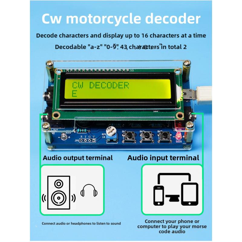 Upgraded VersionCWMorse Code Decoder Practice Device Electronic ComponentsDIYCircuit Board Soldering Practice Kit