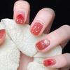 Rock Sugar Red Bear Cute Wind Wear Nail Art Finished Fake Nail Nail Art Patch Nail Patch Removable Nail Patch