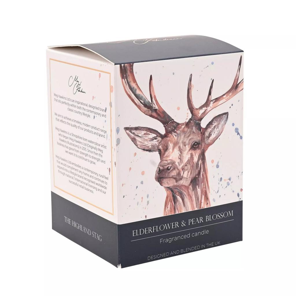 Meg Hawkins 250g Candle Stag - Elderflower & Pear Blossom