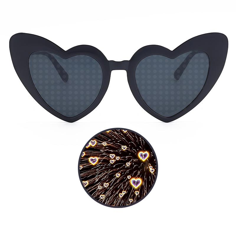 Heart Effect Night Glasses - Trendy Douyin Style Romantic Sunglasses for Women