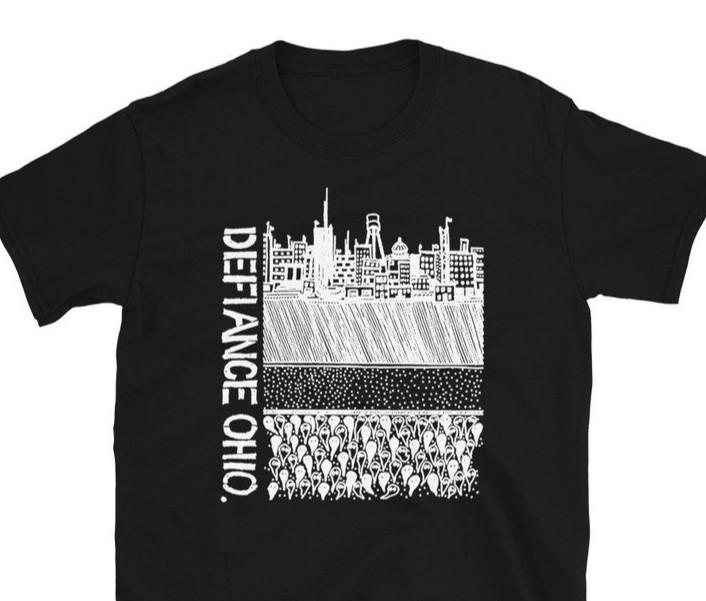 

Defiance Ohio T-Shirt Gothic Deathrock Goth Post Punk Music Unisex Tee 4XL