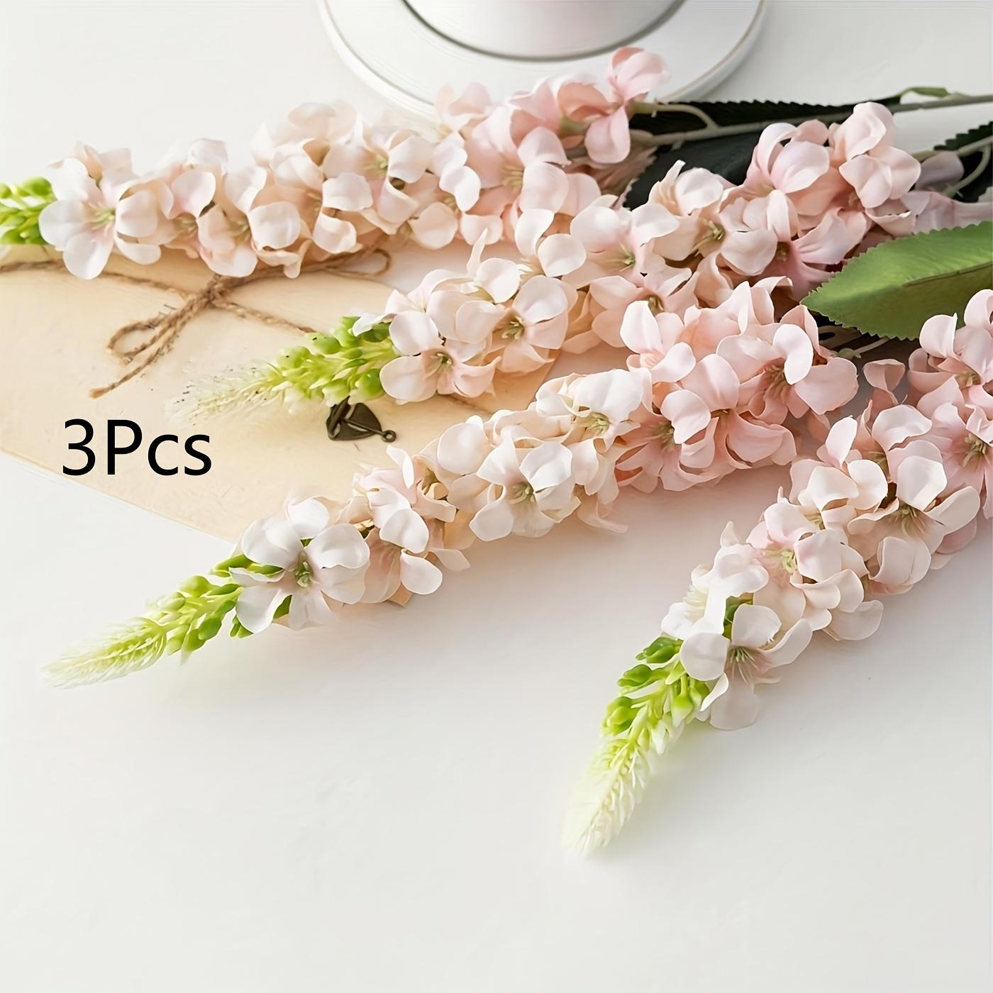 

3 шт. искусственных цветов на длинном стебле, 73 см, шелковые цветы дельфиниума для домашнего декора, для улицы, для цветочных композиций, для свадебного украшения розовый