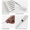 6pcs Stainless Steel Dessert Fork Great for Buffets Bakeries and Coffee Shops Lightweight Yet Multipurpose Meat Fondue Fork