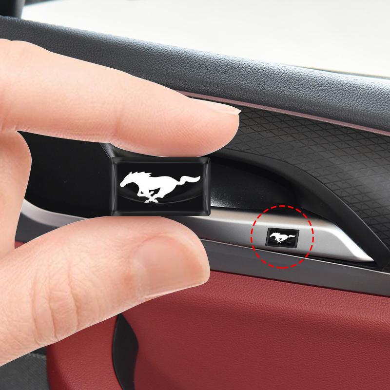 5/10Pcs Carbon Fiber Steering Wheel Car Logo Emblem 3D Stickers For Ford Raptor Fiesta Focus 2 3 4 Mondeo Ecosport Mustang Fusion