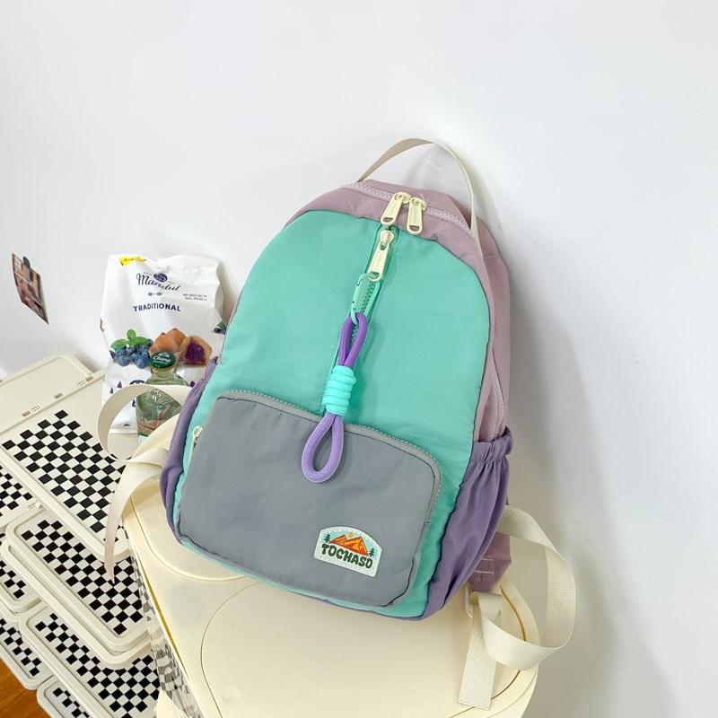School bag ins cute and lightweight children's travel backpack high value ice cream color matching soft girl travel backpack