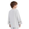Boys Liturgical Dance Costume Long Sleeve Metallic Color Block Patchwork Top Dancewear