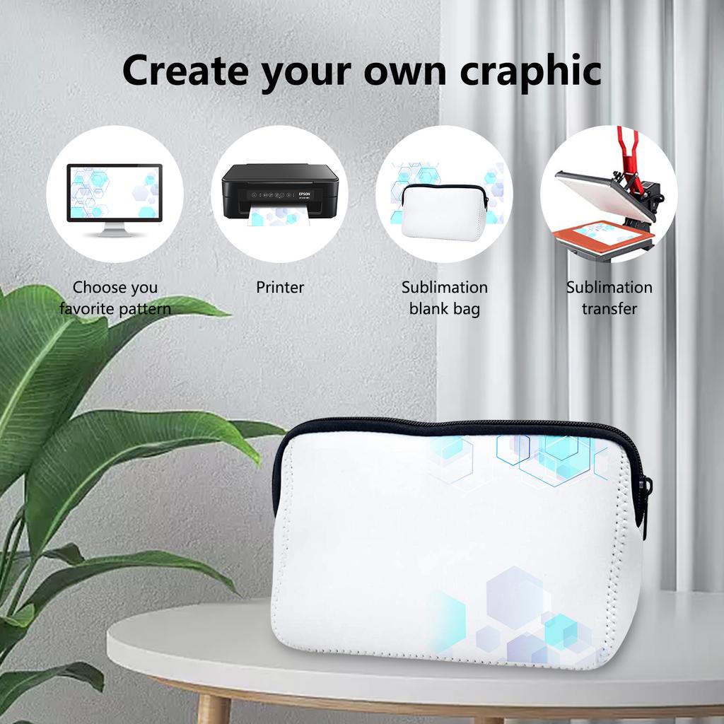 Diy Crafting Sublimation Blanks Double-sided Design Cosmetic Bag Earrings Keychain Set Beautiful Gifts