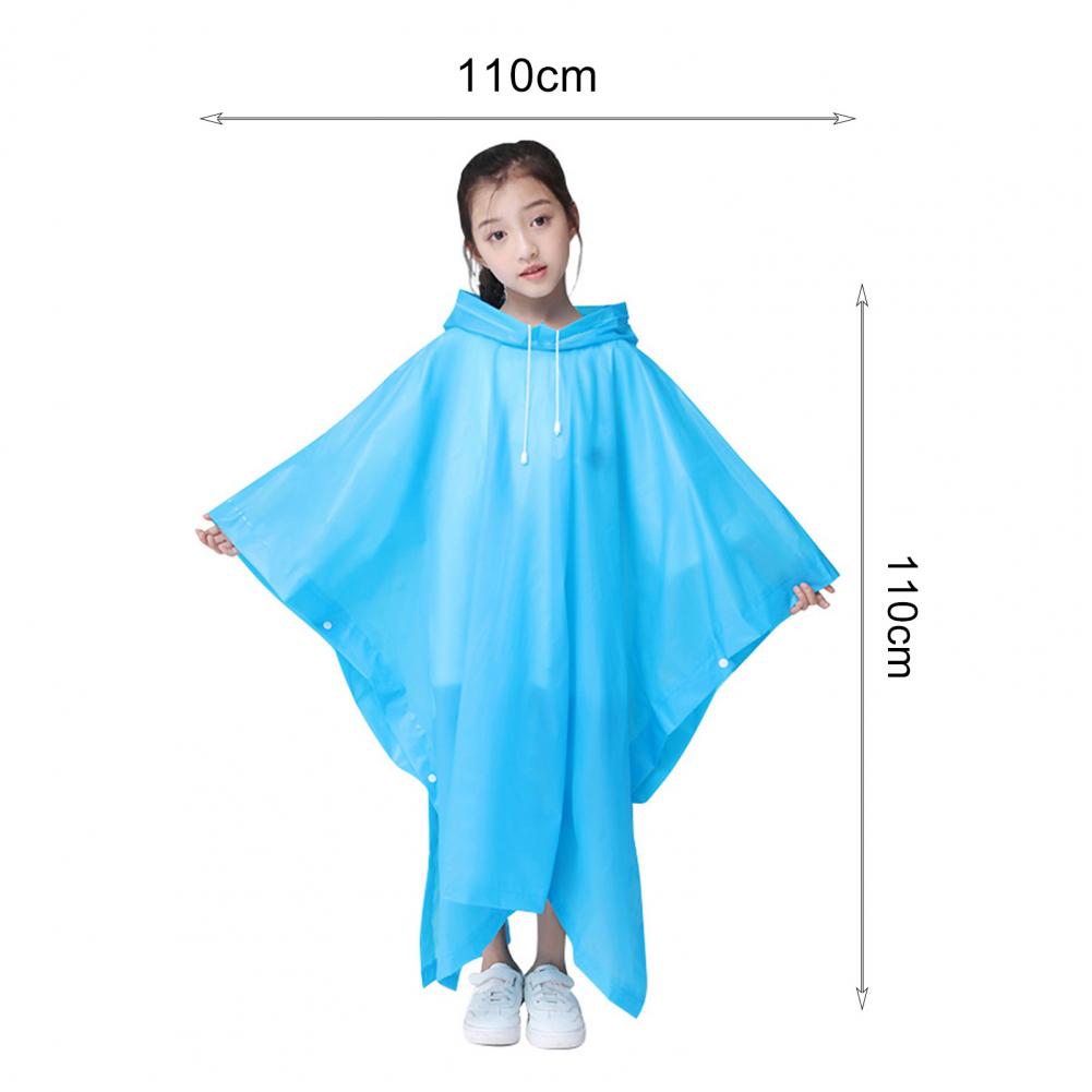Kinder Erwachsene Wasserdichter Regenmantel Wiederverwendbarer EVA Regenponcho Für Kinder Mädchen Frauen Transparent Klar Regenbekleidung Anzug Für Studenten