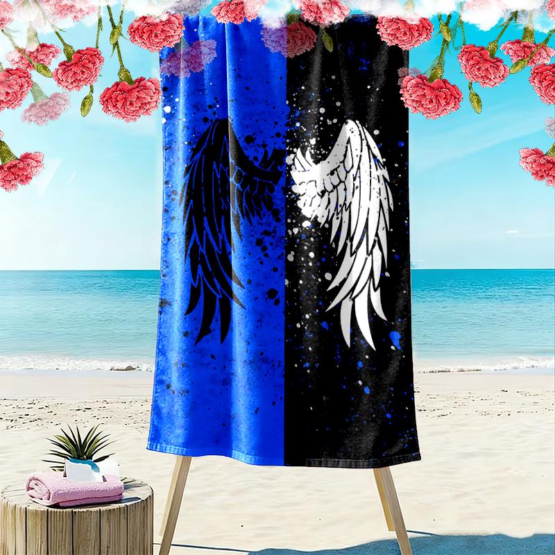 1pc Demon Beach Towel, Soft Beach Towel Suitable for Beach Swimming, Outdoor Camping and Traveling