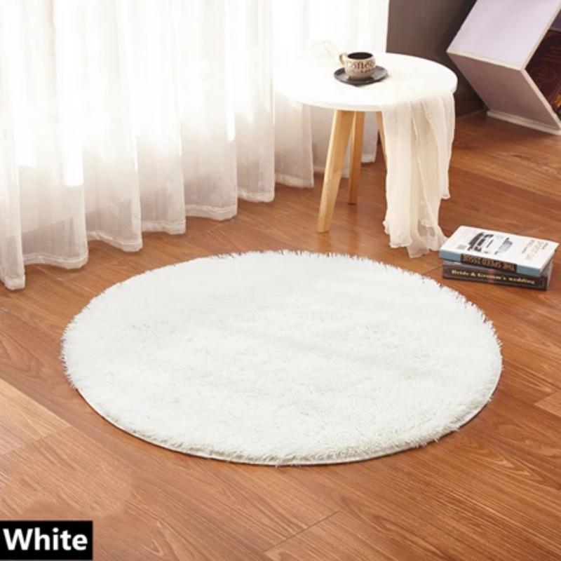 Fluffy Round Rug Carpets for Living Room Decor Faux Fur Rugs Kids Room Long Plush Rugs for Bedroom Shaggy Area Rug Modern Rugs