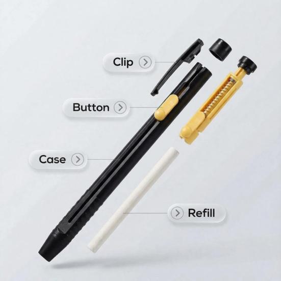 1 Set Heat Erasable Fabric Marker 2 Erasable Chalk Pens Sewing Chalk with 20 Refills for Sewing Quilting Embroidery DIY Crafts