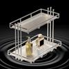 2 Layer Bathroom Countertop Organizer Multifunctional Rack ,Durable Desktop Cosmetic Storage Shelf