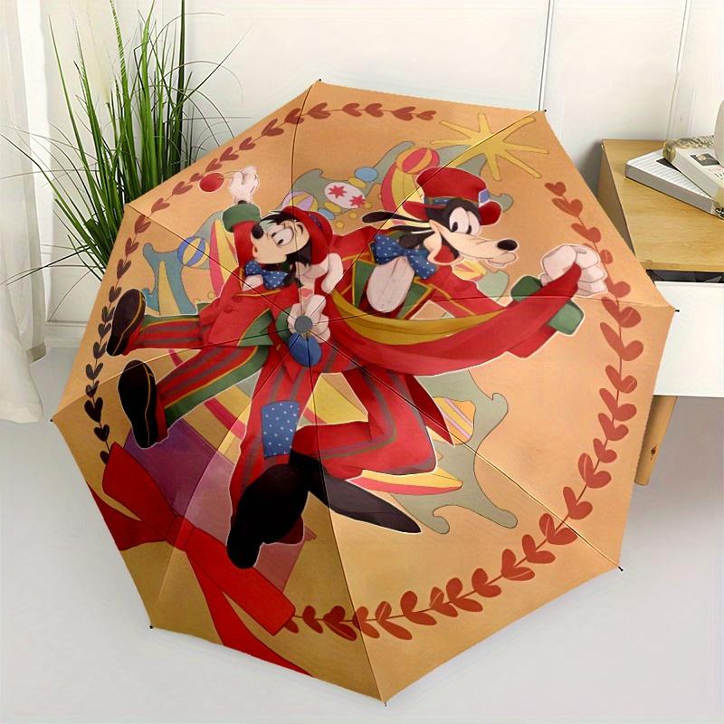 

Acrobatic Goofy & Friends Durable Cartoon Folding Cartoon Umbrella, Portable 3-Fold Compact Umbrella for Men and Women, Suitable for Travel