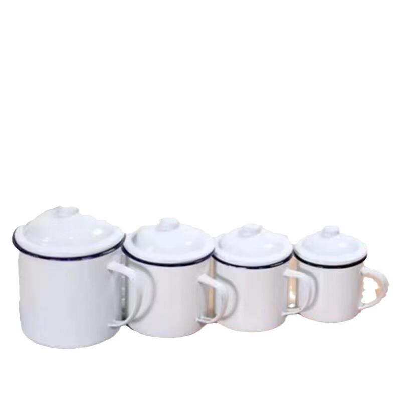 OLOEY Vintage White Enamel Mug