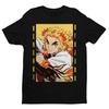 Anime Rengoku Kyoujurou Shirt, Rengoku Black T Shirt Size S - 5XL Unisex T-Shirt
