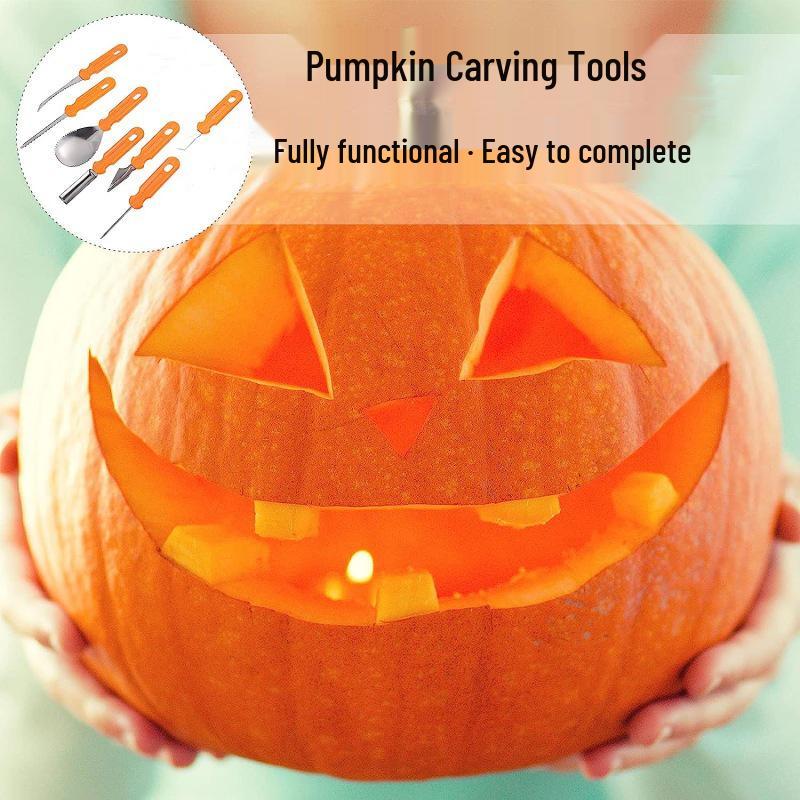 Halloween Pumpkin Carving Knife & Engraving Tool Set - Stainless Steel