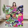 Teen Titans Go Beast Boy Decke Flugzeug Reise Flanell Bettwäsche Überwürfe für Couch Sessel Sofa Bett Super Weiche Tagesdecke Geschenkidee