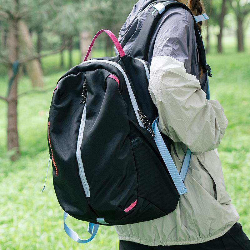 Schoolbag Japanese ins new high-value fresh contrasting backpack female students lightweight outdoor sports large-capacity backpack