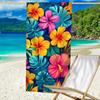 Tropische Bloemenprint Microvezel Strandlaken, Ultra Absorberend Sneldrogend Lichtgewicht Oversized Stranddeken