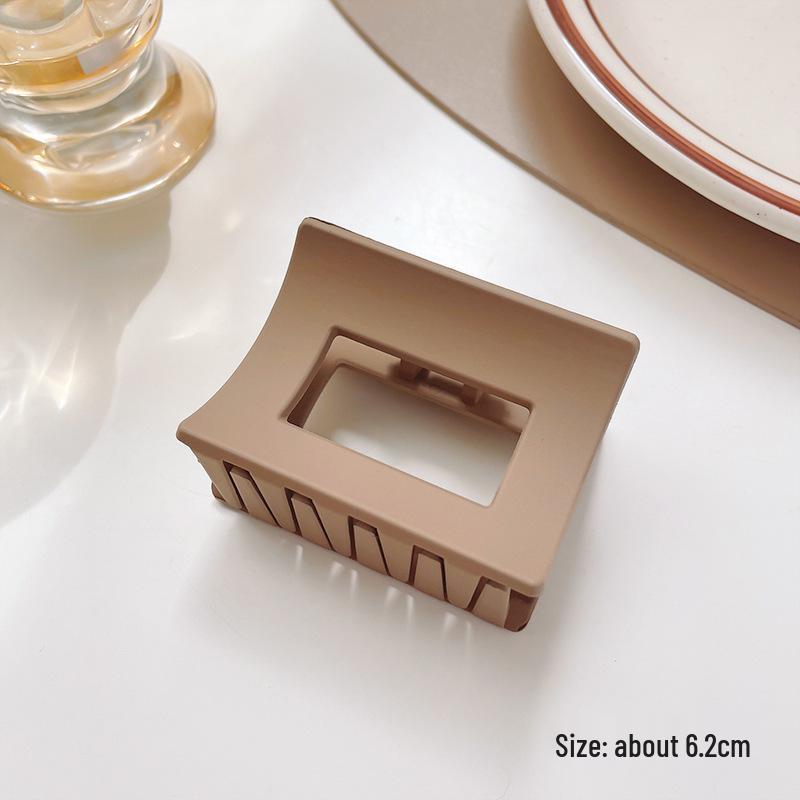 Autumn/Winter Milk Coffee Hair Claw Collection: Versatile Cutout Clips for Thick Hair