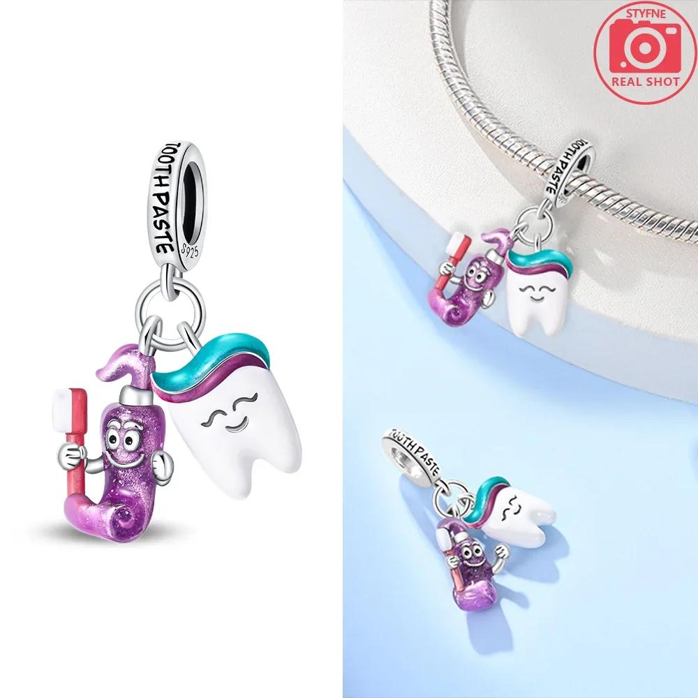 Copper Dental Medical Series Emergency Kit Nurse Hat Stethoscope Charms Pendants Fit Original Bracelets Diy Jewelry