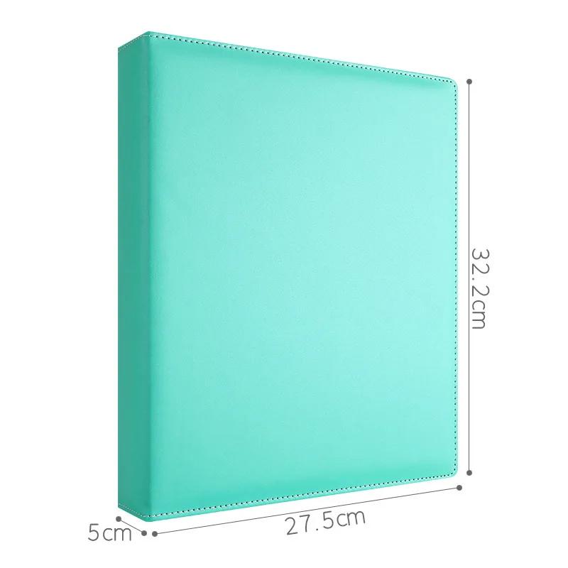 Macaron Binder A4 Kpop Photocard Holder D Ring Large 8/9/10 Grid Photo Card Album PU Leather Korean Idol Postcard Collect Book