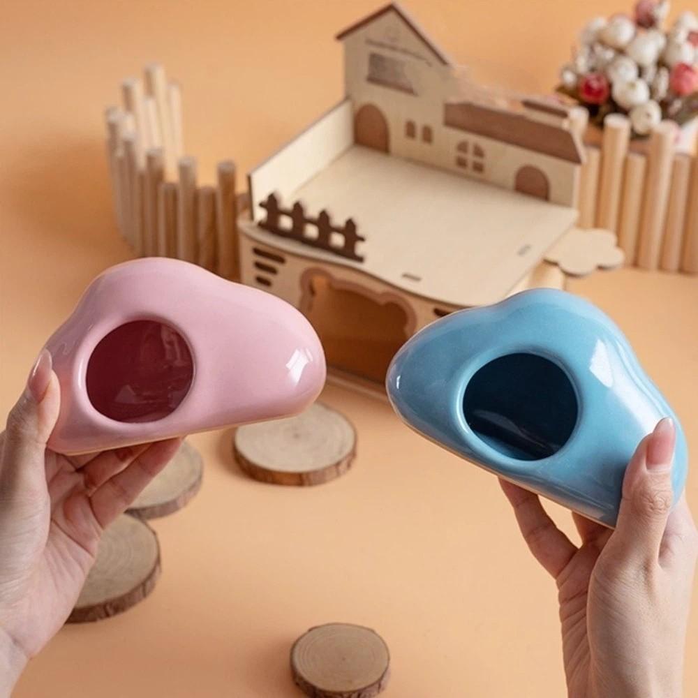 Non-Slip Ceramic Hamster Nest Smooth Surface Hamster Cooling House  Summer Cooling