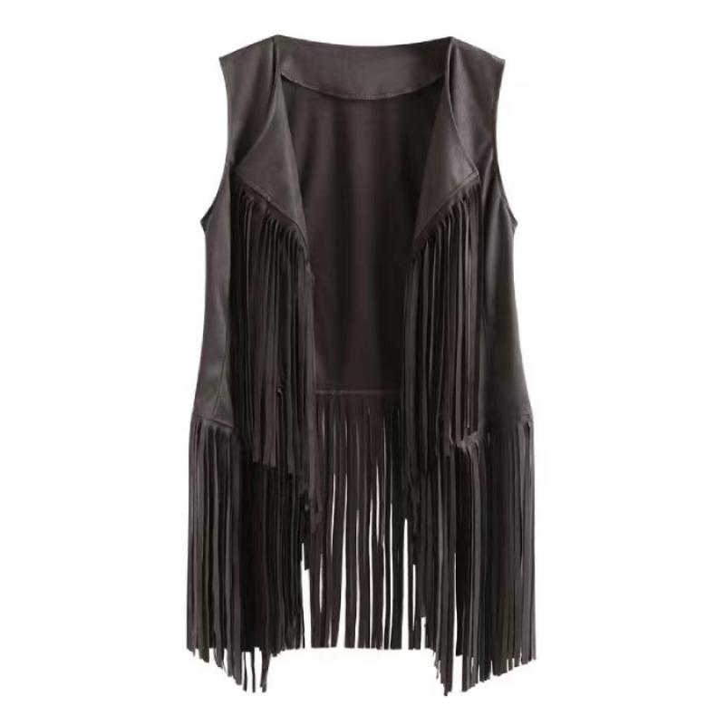 Women's Spring and Summer Thin Fringe Horse Clip Women Slim Slim Sleeveless Vest Top