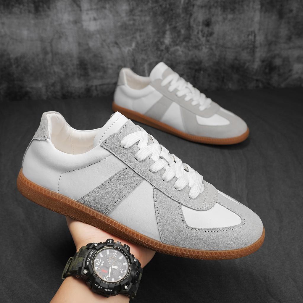 New German Training Men's Shoes Spring and Autumn Trends with Student Casual Board Shoes Men's Live Streaming Forrest Gump Shoes Men's White Shoes