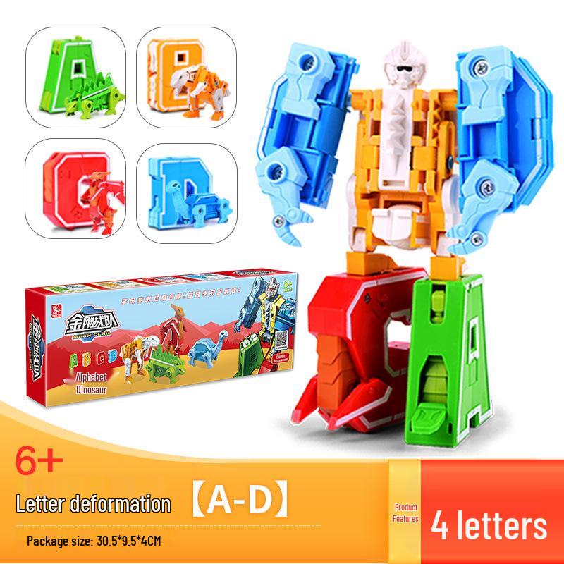 Power Rangers Alphabet & Number Transforming Robot Building Blocks Toy Set for Kids