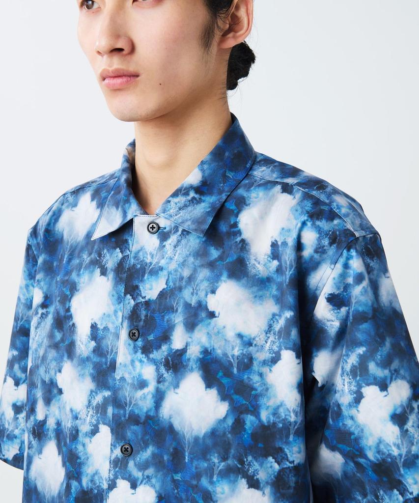 Patterned Shirt Mori Tops Shirt Long Sleeve NAVY M [Snow Peak] SH-26SU011 Men's Women's